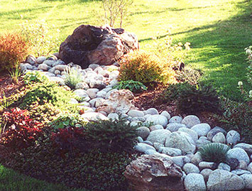 French drain solution with large stones